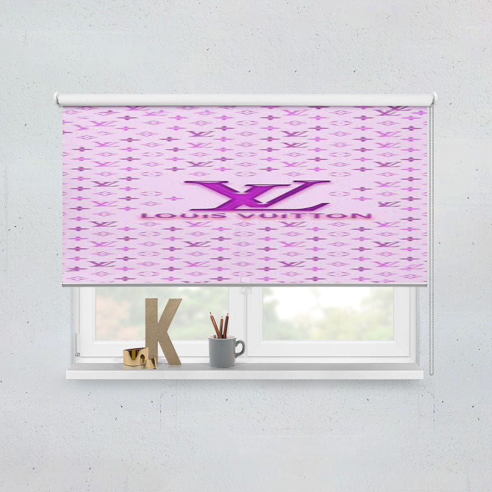 Louis Vuitton Logo Purple Window Roller Blinds Shades