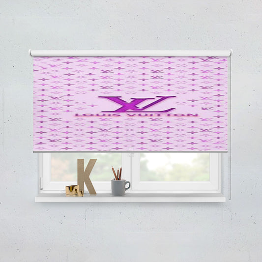 Louis Vuitton Logo Purple Window Roller Blinds Shades