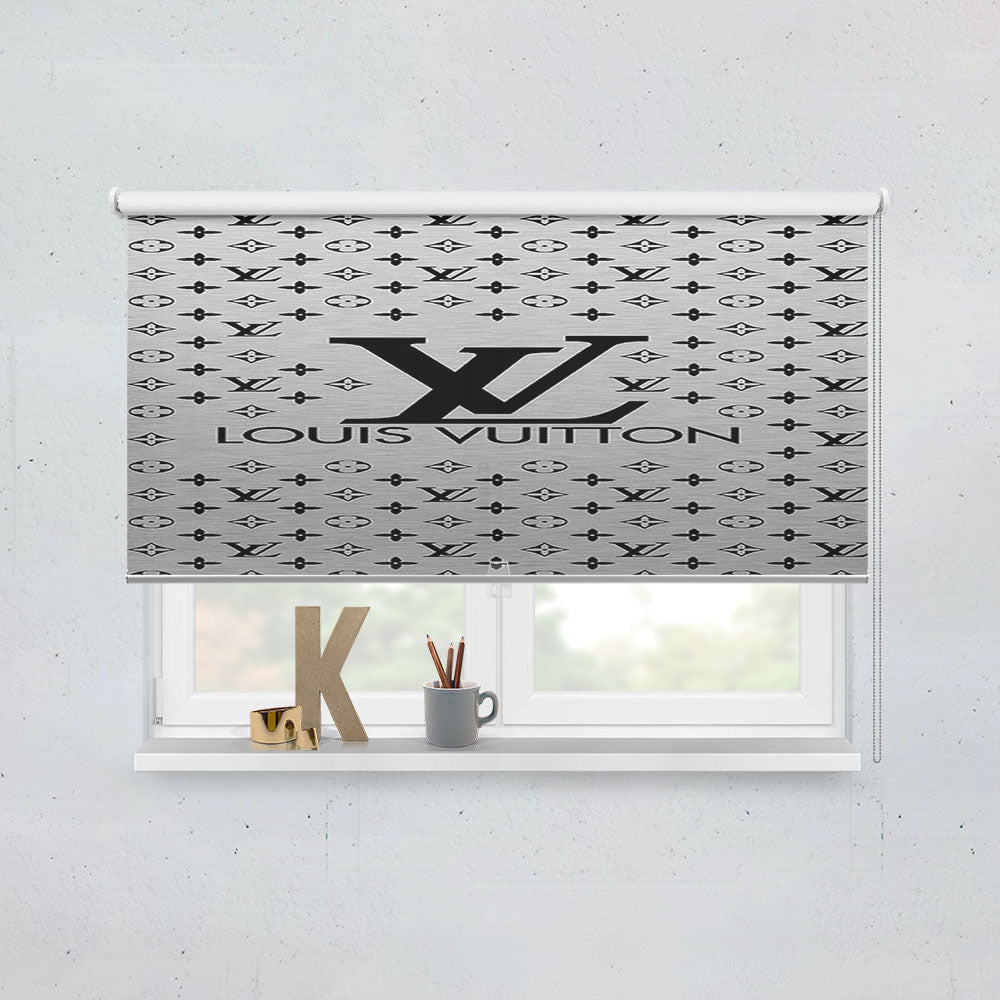 Louis Vuitton Logo Silver Window Roller Blinds Shades