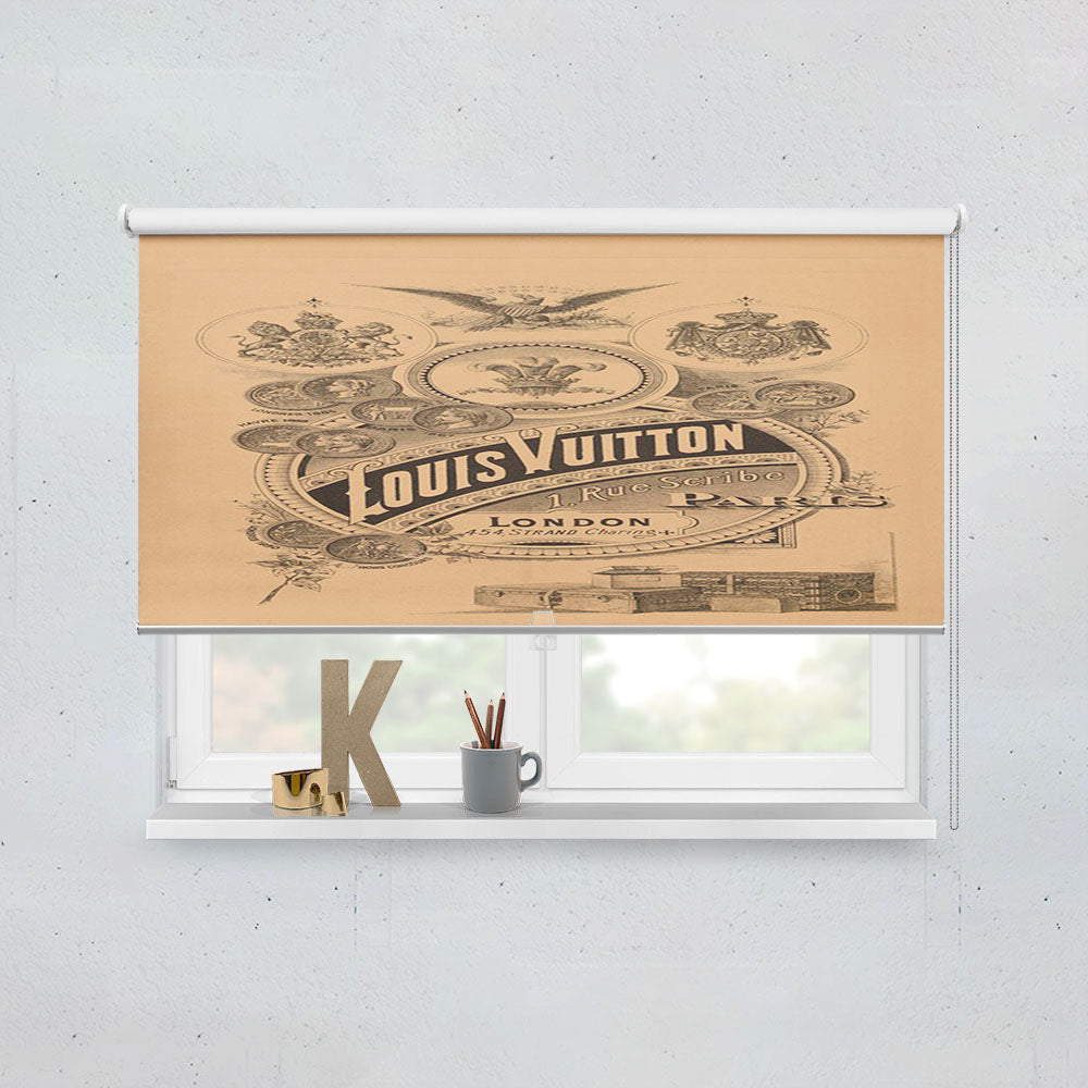 Louis Vuitton London Paris Vintage Retro Window Roller Blinds Shades