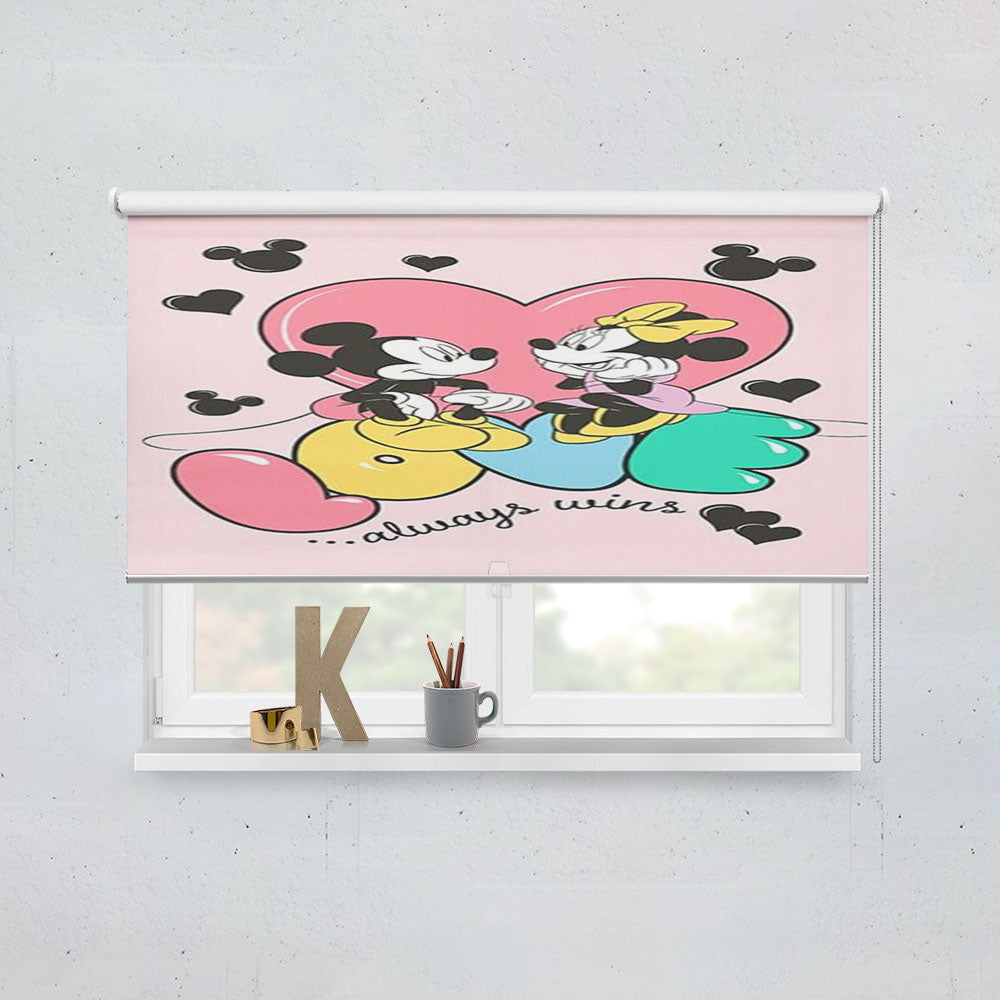 Love Always Wins Mickey & Minnie Window Roller Blinds Shades