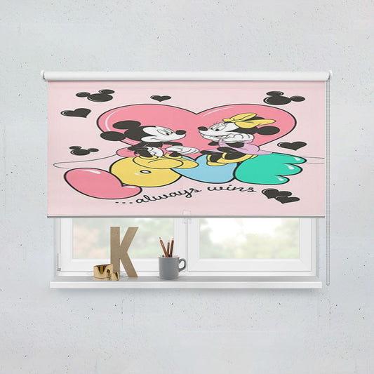 Love Always Wins Mickey & Minnie Window Roller Blinds Shades