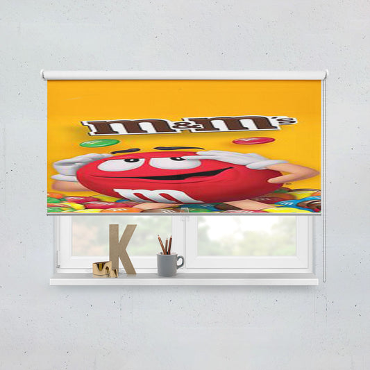 M&M'S Mexican Jalapeño Peanut Chocolate Candy Flavor Window Roller Blinds Shades