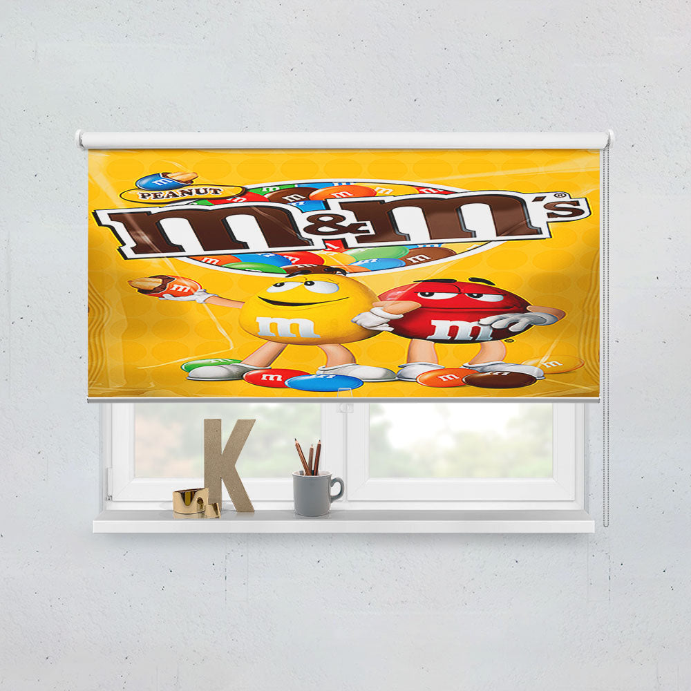 M&M Peanut Butter Chocolates Party Size Window Roller Blinds Shades