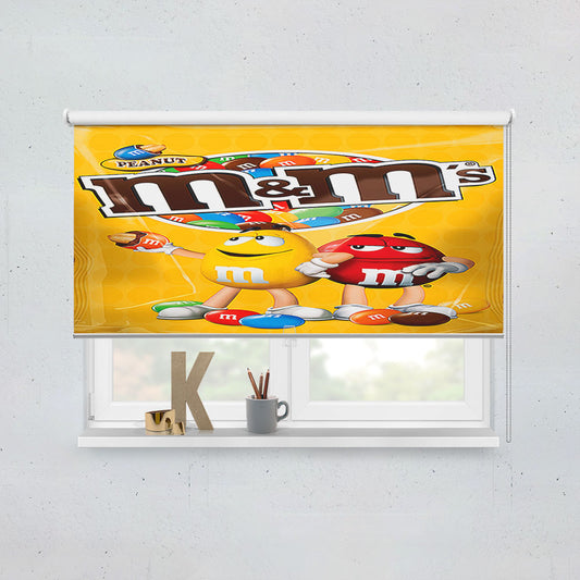 M&M Peanut Butter Chocolates Party Size Window Roller Blinds Shades