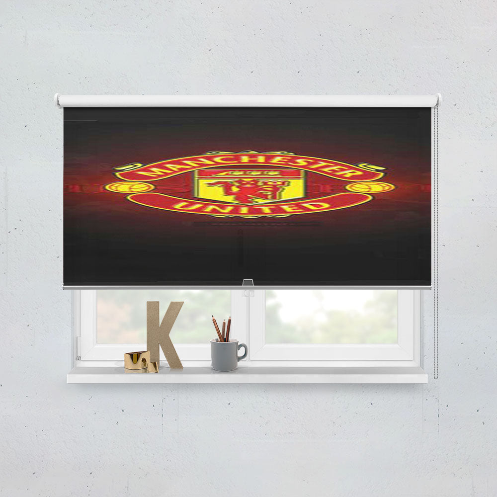 Manchester United Logo Red Fade Window Roller Blinds Shades