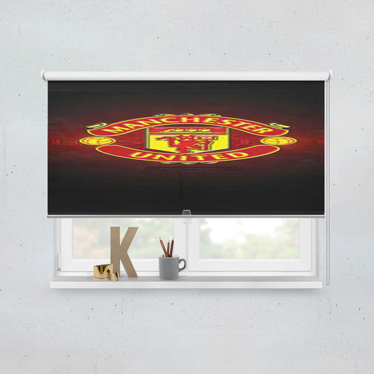 Manchester United Logo Red Fade Window Roller Blinds Shades