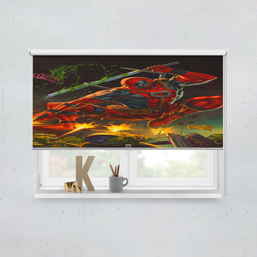 Marvel Deadpool Slash Window Roller Blinds Shades