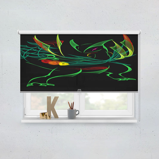Mega Sceptile Pokemon Line Art On Black Window Roller Blinds Shades