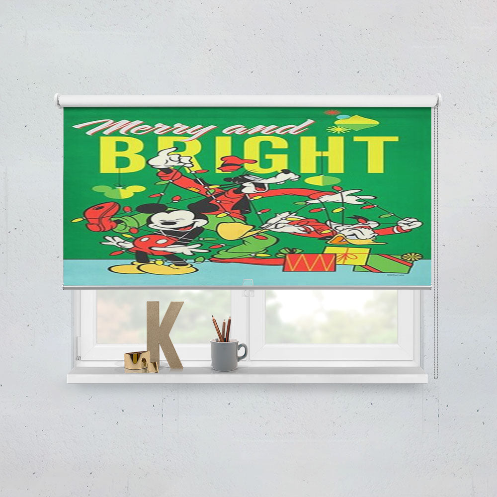 Merry And Bright Mickey And Pals Window Roller Blinds Shades