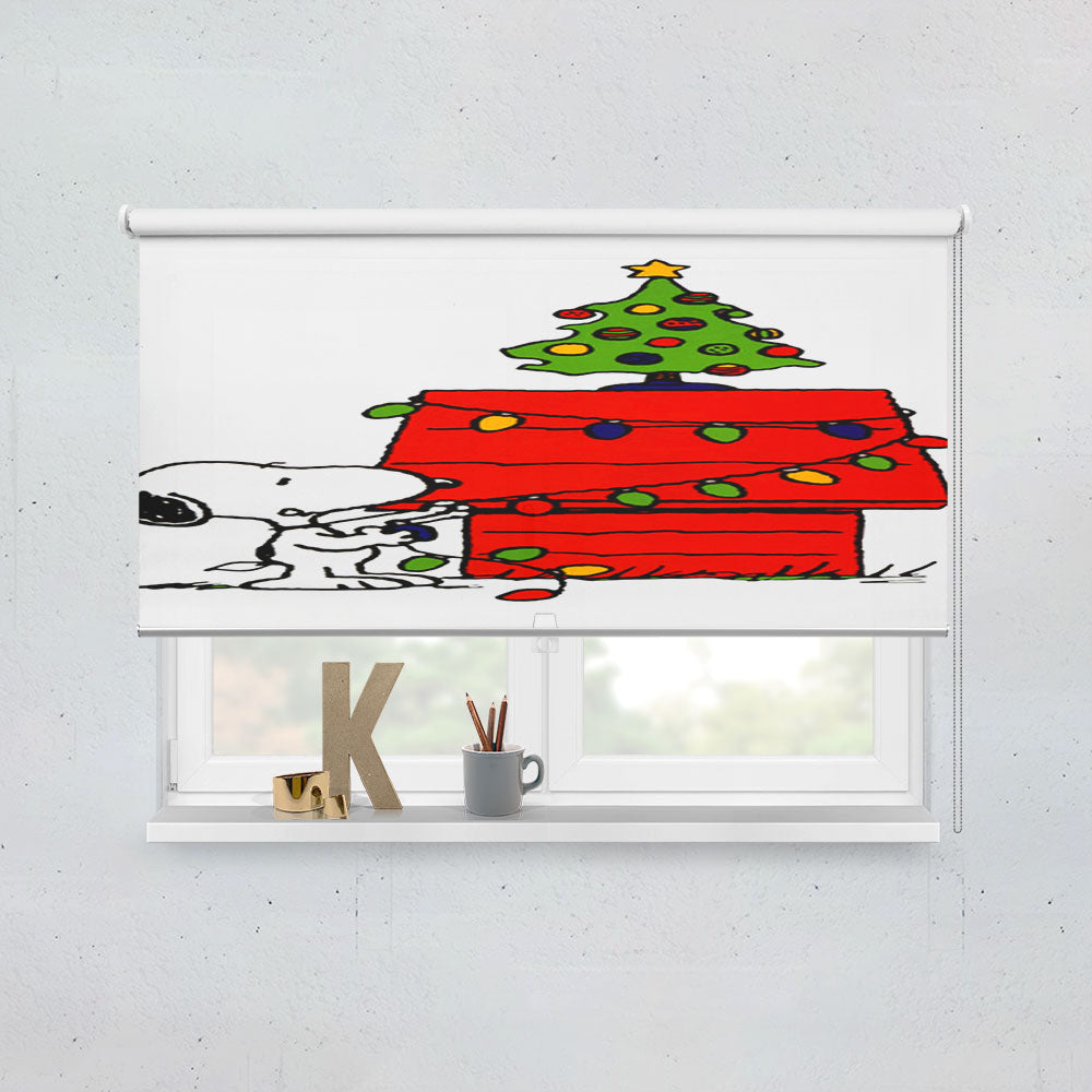 Merry Christmas Snoopy Window Roller Blinds Shades