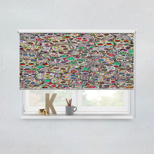 Mexican Sugar Skulls Grateful Dead  Window Roller Blinds Shades