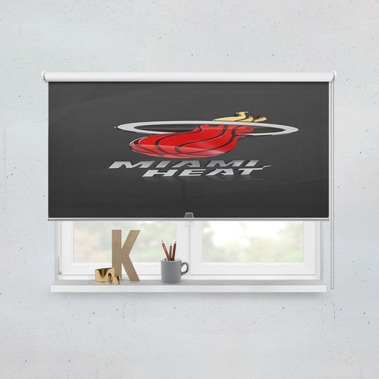 Miami Heat Basketball Team 3D Logo Wallpaper Window Roller Blinds Shades