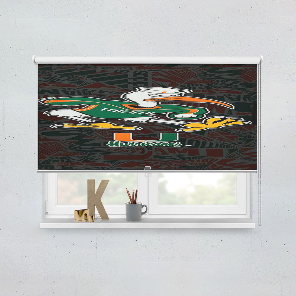 Miami Hurricanes Um Football Window Roller Blinds Shades