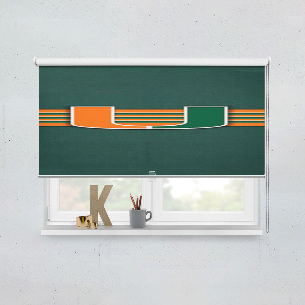 Miami Hurricanes Window Roller Blinds Shades