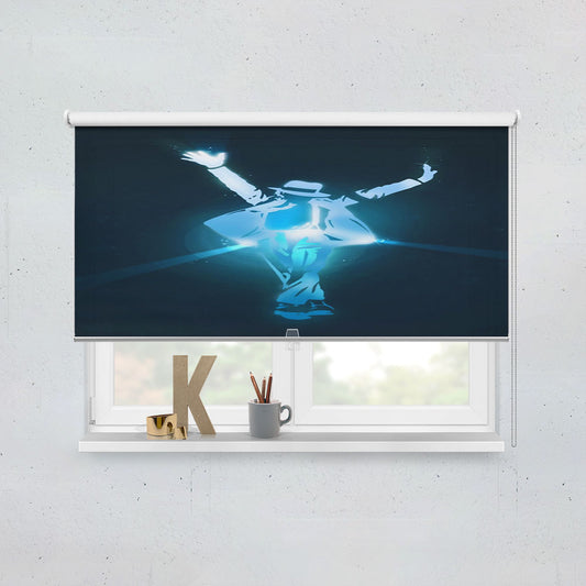 Michael Jackson Blue Vector Window Roller Blinds Shades
