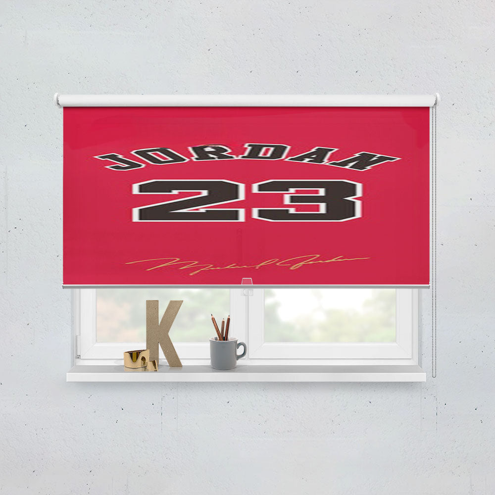 Michael Jordan 23 Red Window Roller Blinds Shades