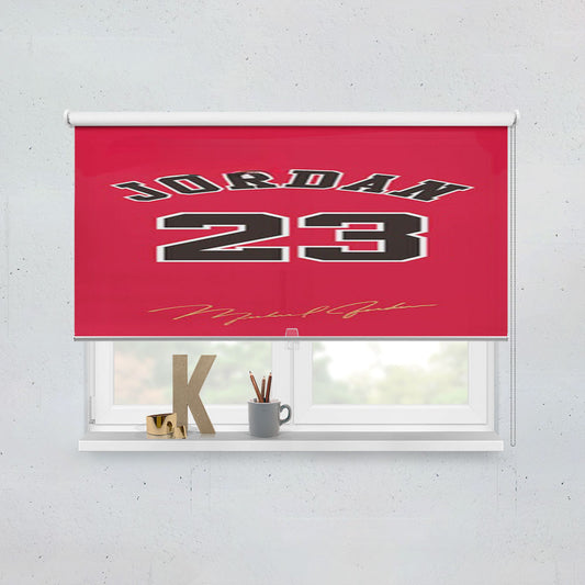 Michael Jordan 23 Red Window Roller Blinds Shades