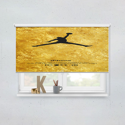 Michael Jordan Golden Gold Pattern Window Roller Blinds Shades