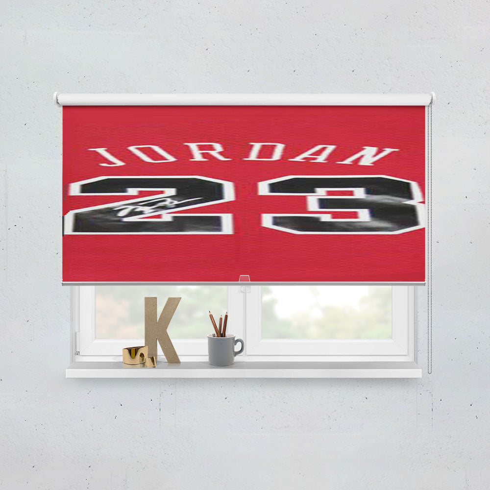 Michael Jordan Jersey Signed 23 Window Roller Blinds Shades