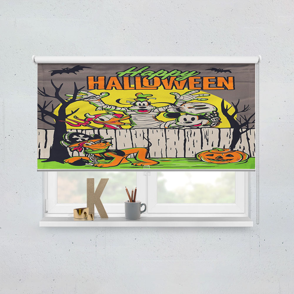 Mickey And Friends Halloween Window Roller Blinds Shades