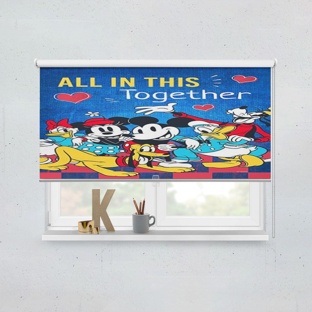 Mickey And Friends Together Window Roller Blinds Shades