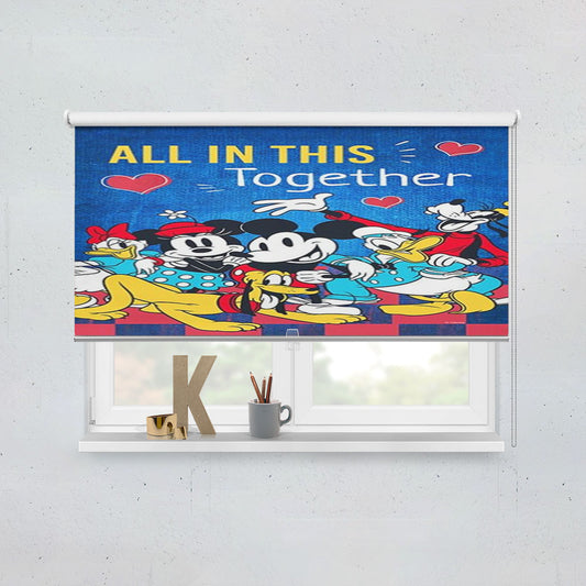 Mickey And Friends Together Window Roller Blinds Shades
