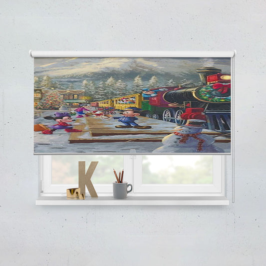 Mickey And Minnie Candy Cane Express Window Roller Blinds Shades