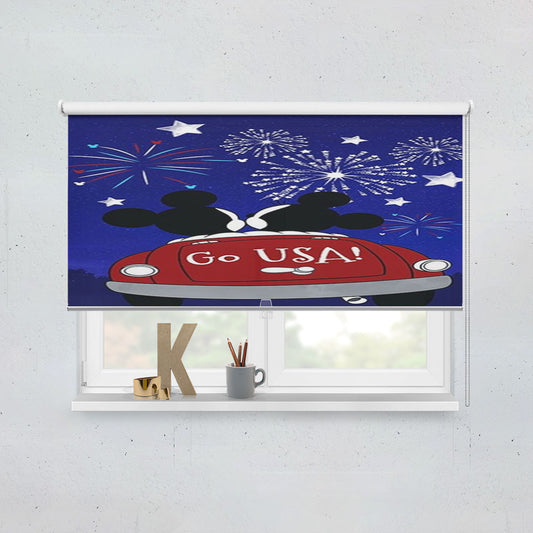 Mickey And Minnie Fireworks Window Roller Blinds Shades