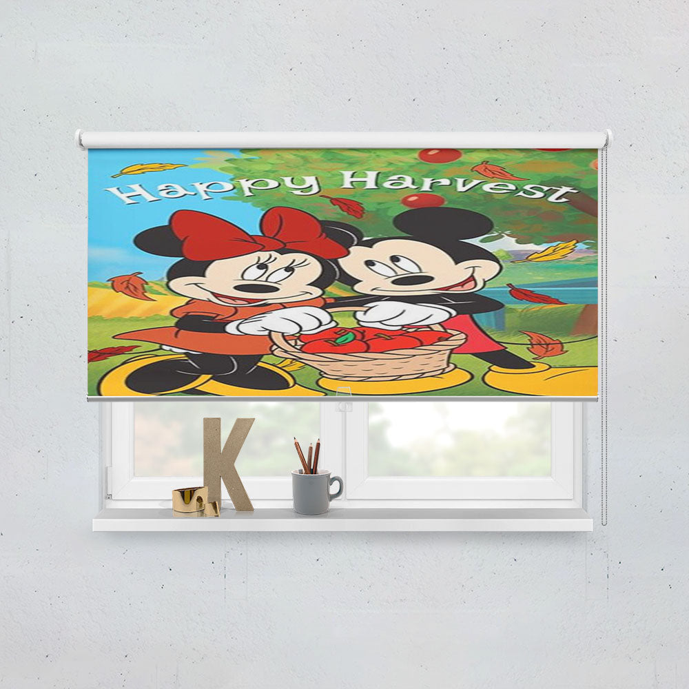 Mickey And Minnie Happy Harvest Window Roller Blinds Shades