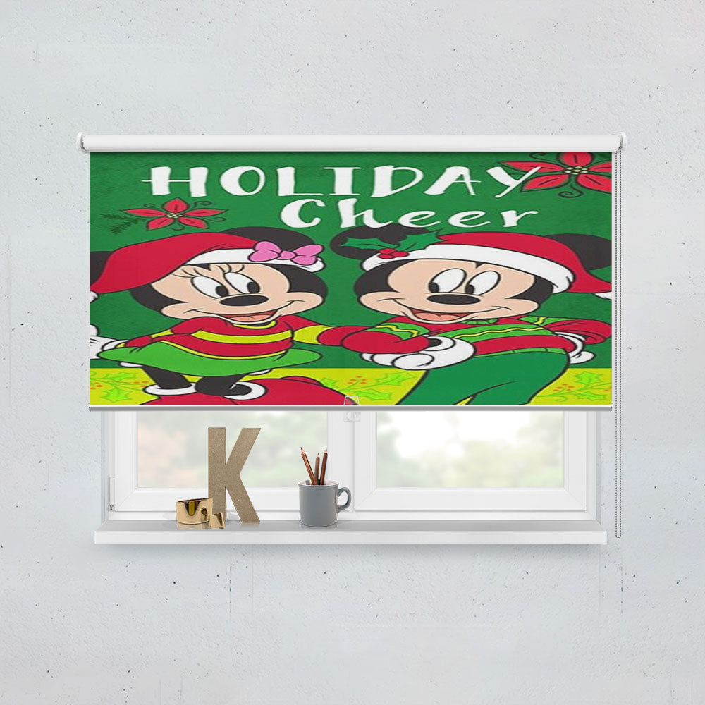 Mickey And Minnie Holiday Cheer Window Roller Blinds Shades