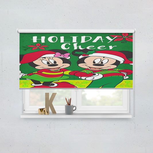 Mickey And Minnie Holiday Cheer Window Roller Blinds Shades