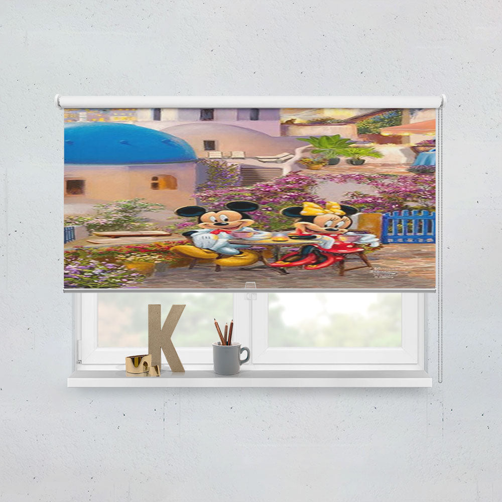 Mickey And Minnie In Greece Window Roller Blinds Shades