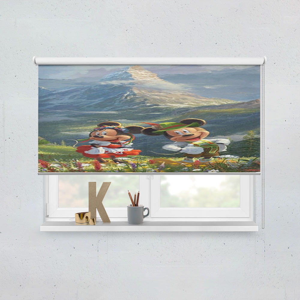 Mickey And Minnie In The Alps Window Roller Blinds Shades