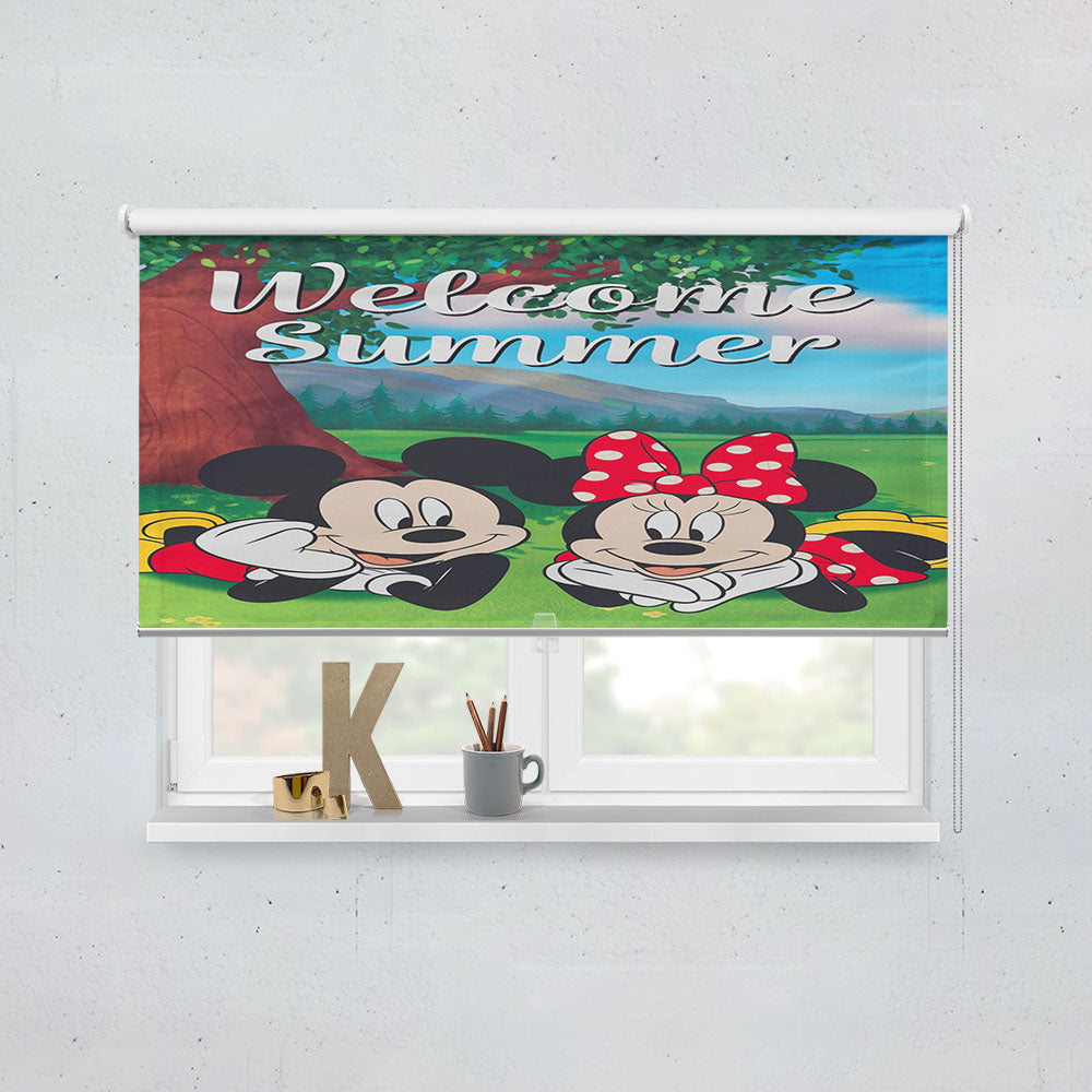Mickey And Minnie Summer Welcome Window Roller Blinds Shades