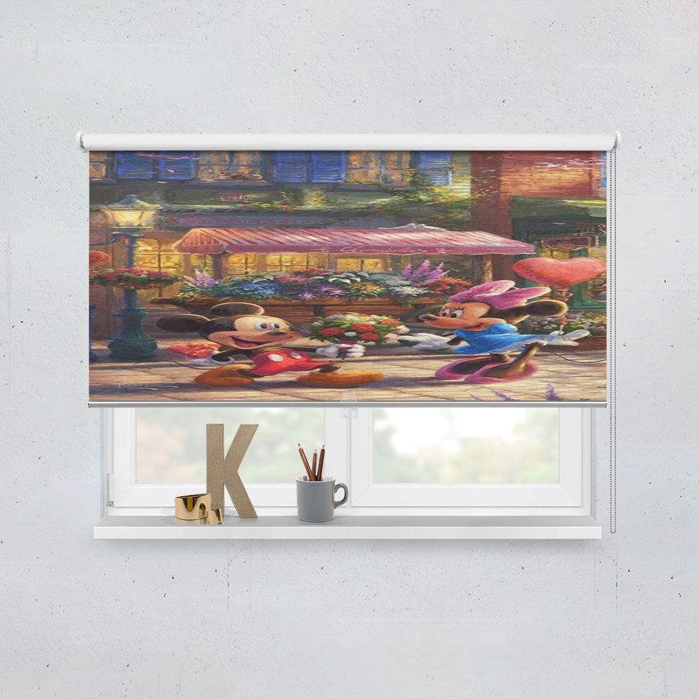Mickey And Minnie Sweetheart Café Window Roller Blinds Shades