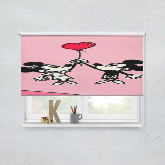 Mickey And Minnie Valentine Window Roller Blinds Shades