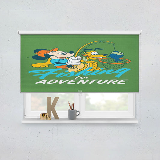 Mickey Fishing For Adventure Window Roller Blinds Shades