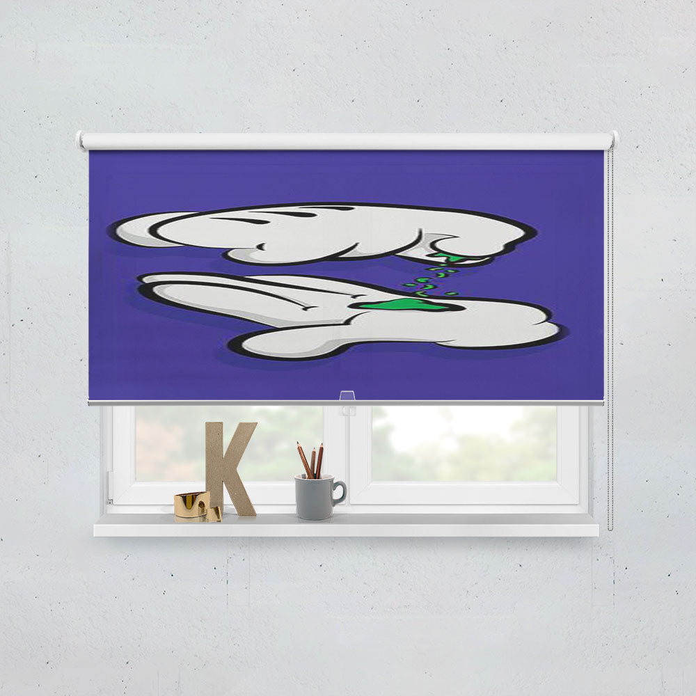 Mickey Hands Weed Window Roller Blinds Shades