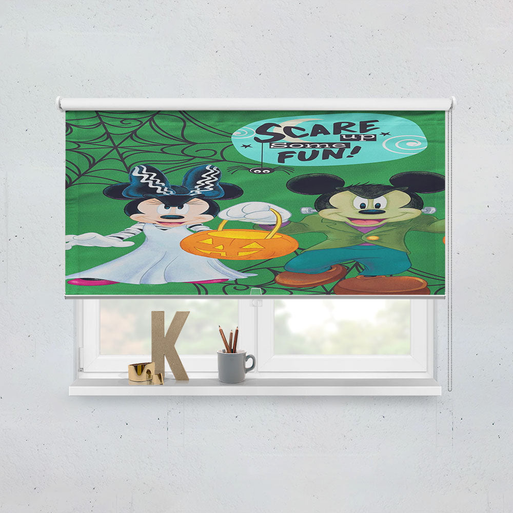 Mickey Minnie Halloween Window Roller Blinds Shades