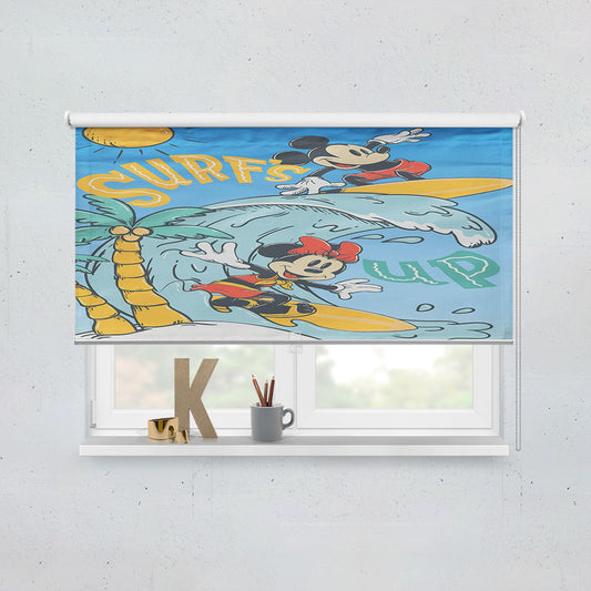 Mickey Mouse And Minnie Mouse Summer Window Roller Blinds Shades