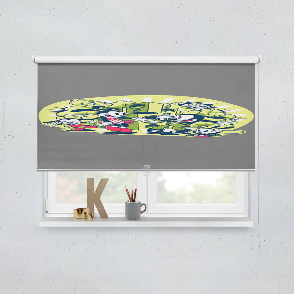 Mickey Mouse Dance Hiphop Style Cartoon Illustr  Window Roller Blinds Shades