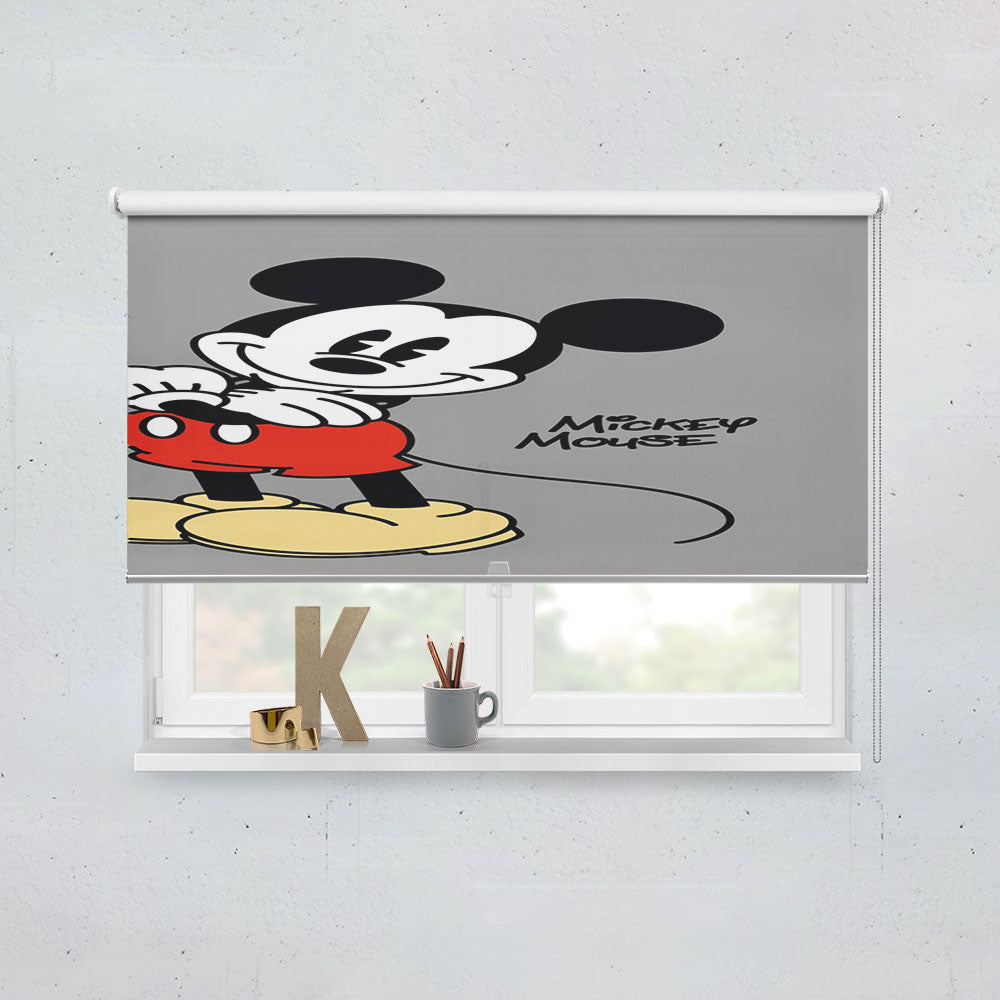 Mickey Mouse Grey  Window Roller Blinds Shades