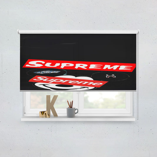 Mickey Mouse Hypebeast Supreme Window Roller Blinds Shades