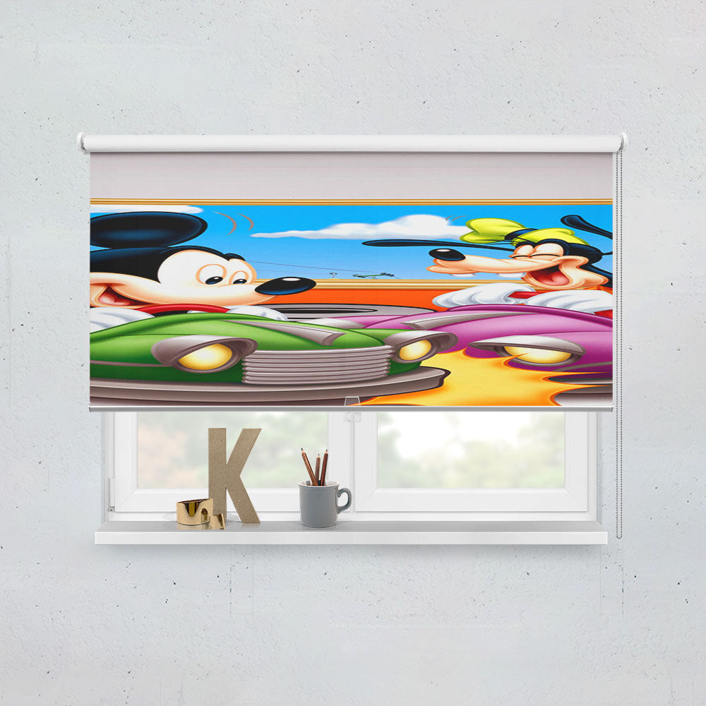 Mickey Mouse In Amusement Park Window Roller Blinds Shades