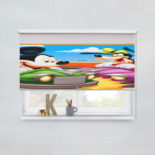 Mickey Mouse In Amusement Park Window Roller Blinds Shades
