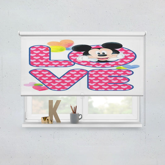 Mickey Mouse Love Window Roller Blinds Shades