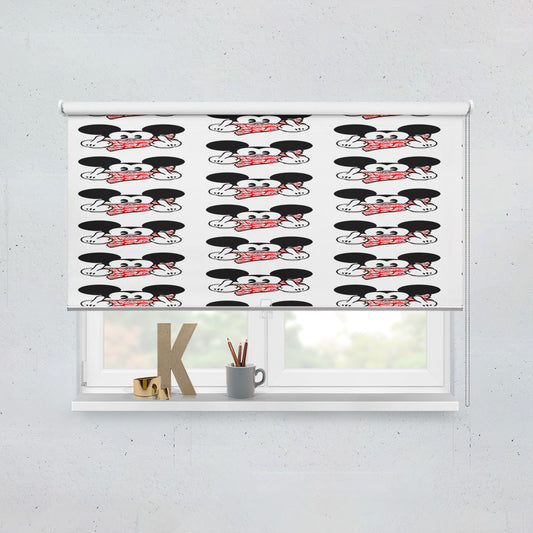 Mickey Mouse Obey Pattern Window Roller Blinds Shades