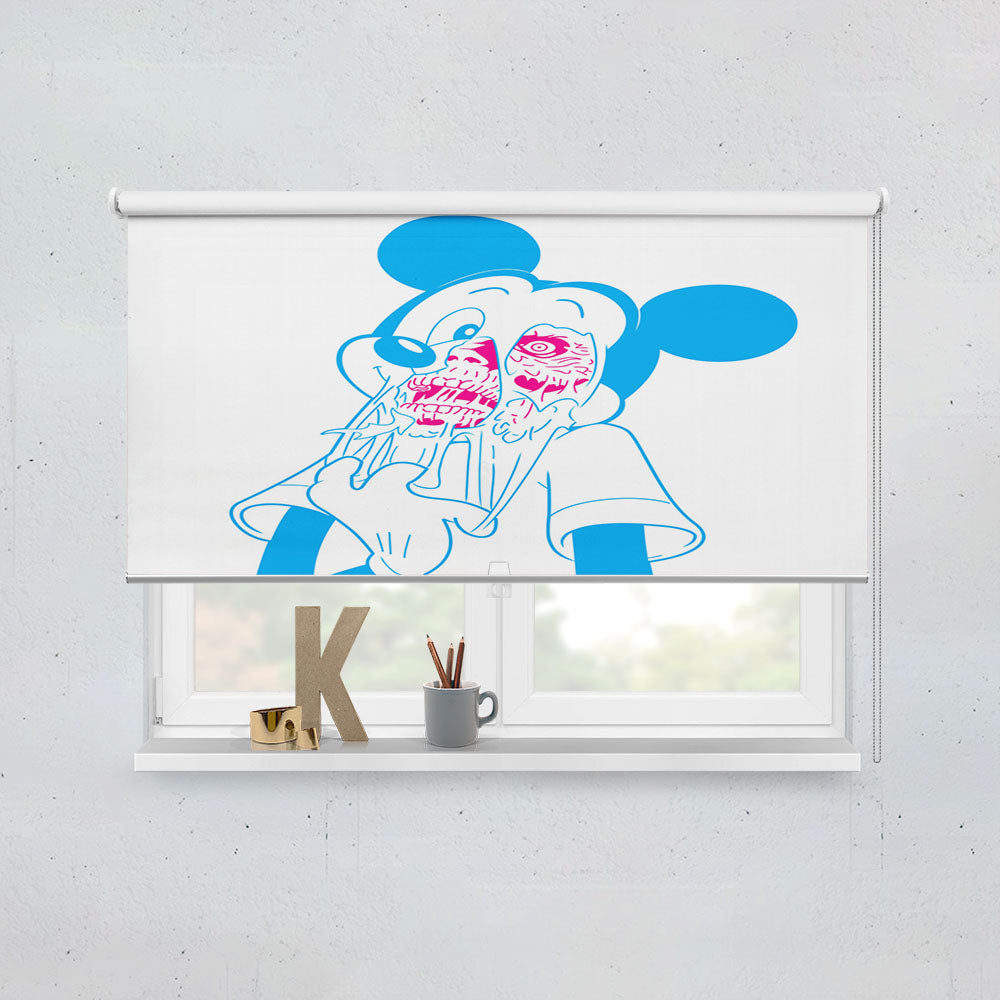 Mickey Mouse Skull Zombie Window Roller Blinds Shades