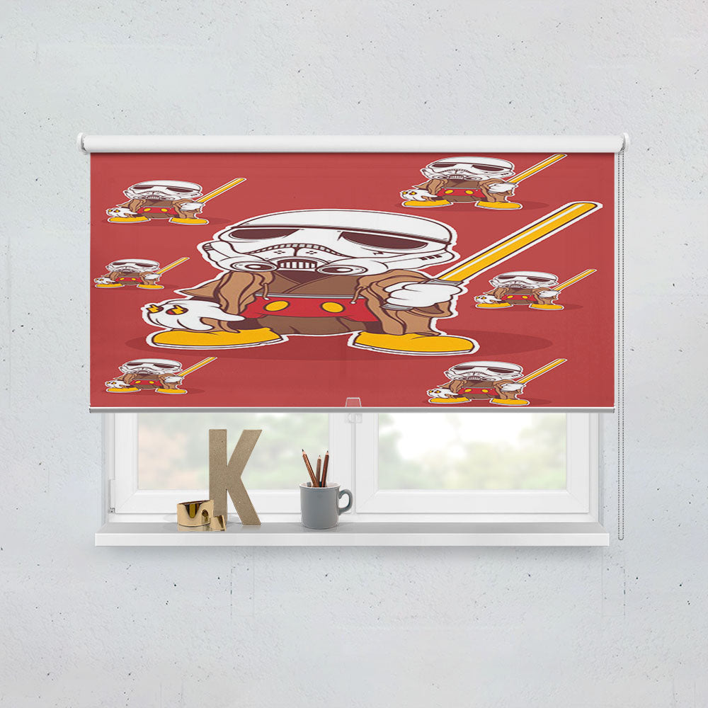 Mickey Wars Pattern Window Roller Blinds Shades